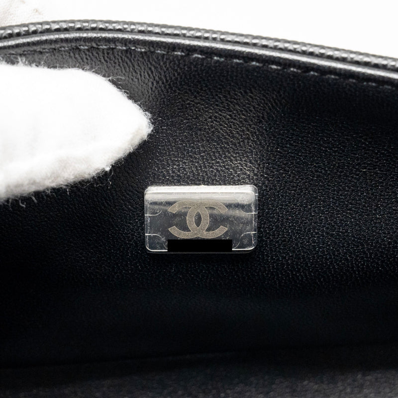 Chanel Small Boy Bag Caviar BLACK Ruthenium SHW (Microchip)
