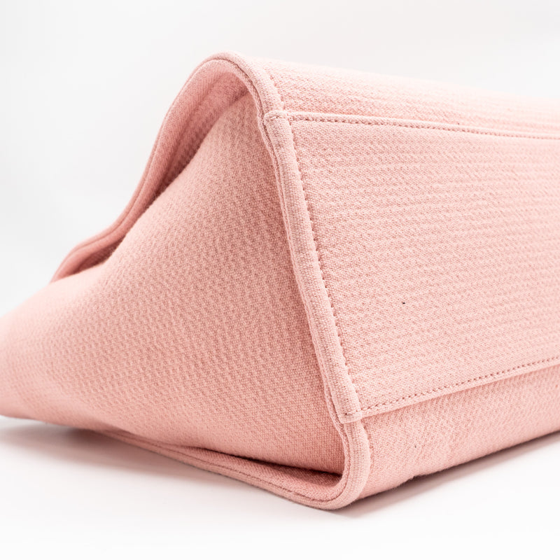 Chanel Devauille Tote Bag Canvas/Leather Pink/White SHW (Microchip)