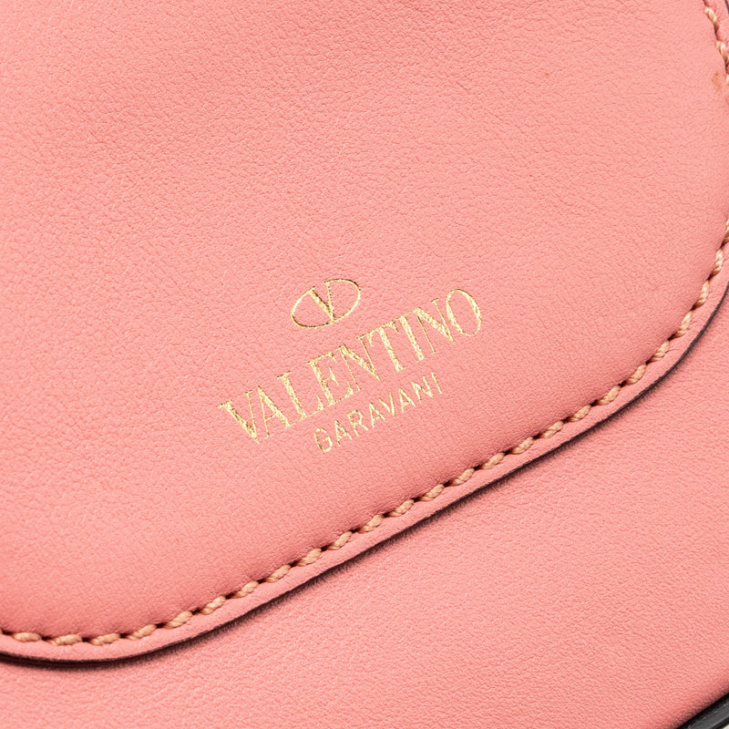 Valentino half moon flap bag calfskin pink LGHW