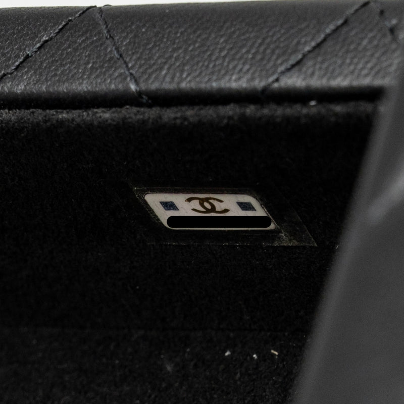 Chanel quilted jewellery box lambskin black LGHW (Microchip)