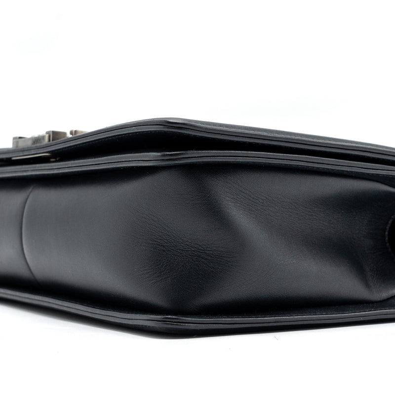 Chanel New Medium Boy Bag Smooth Calfskin Black Ruthenium Hardware