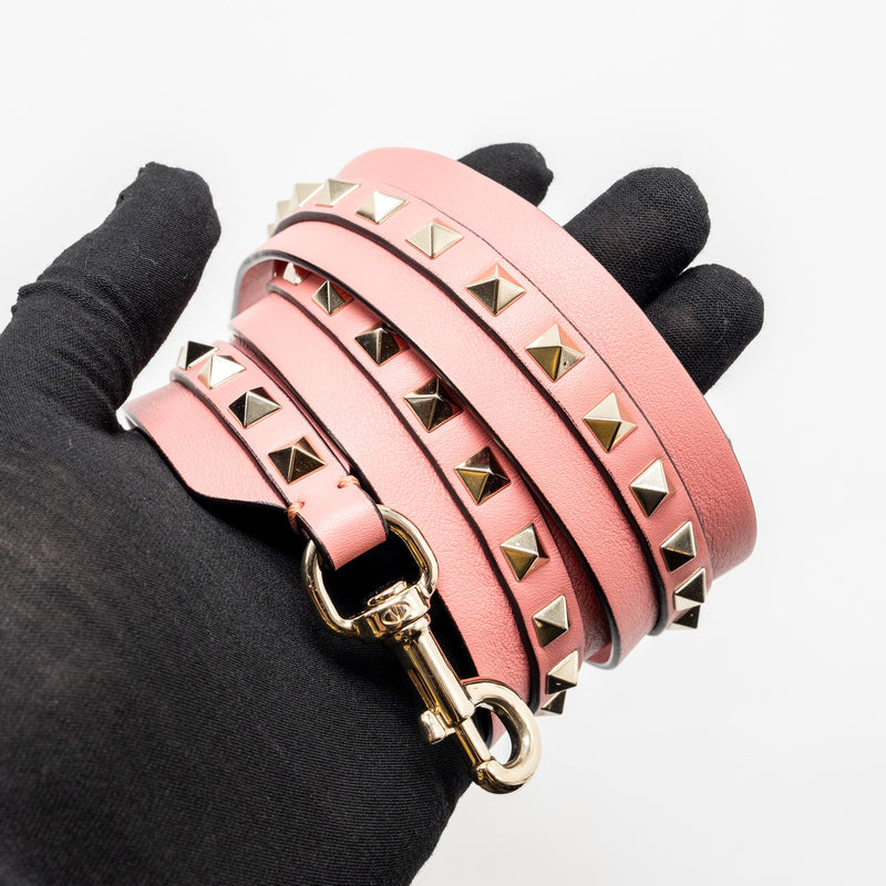Valentino half moon flap bag calfskin pink LGHW