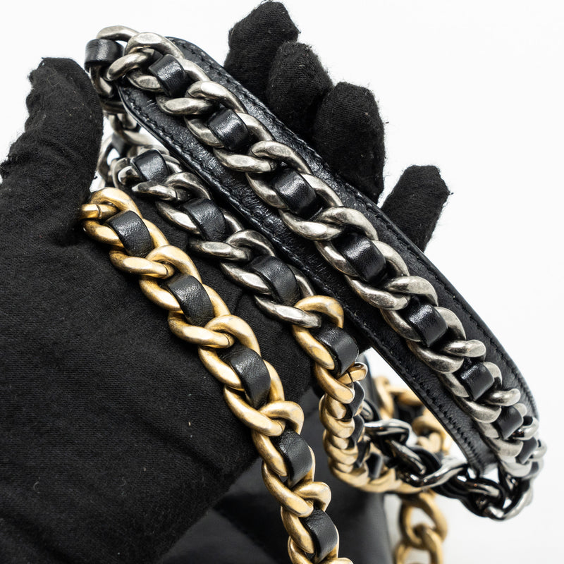 Chanel Small 19 Bag Goatskin Black Multicolour Hardware