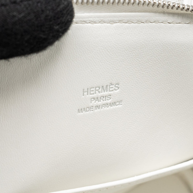 Hermes Mini Bolide Evercolor New White SHW Stamp B