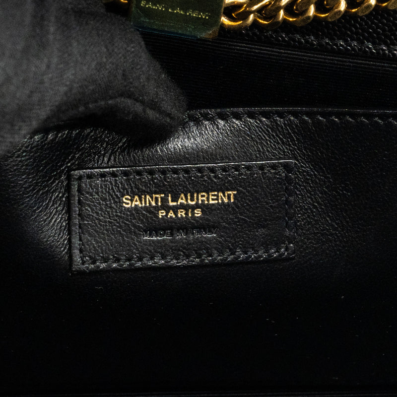 SAINT LAURENT/YSL Medium Kate Bag Grained Calfskin Black GHW