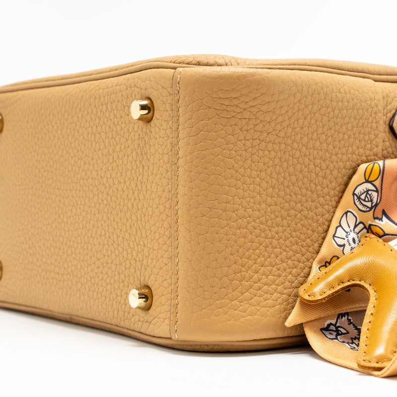 Hermes Mini Lindy Clemence Biscuit GHW Stamp B with Rodeo and Twilly (Sell in A Set)