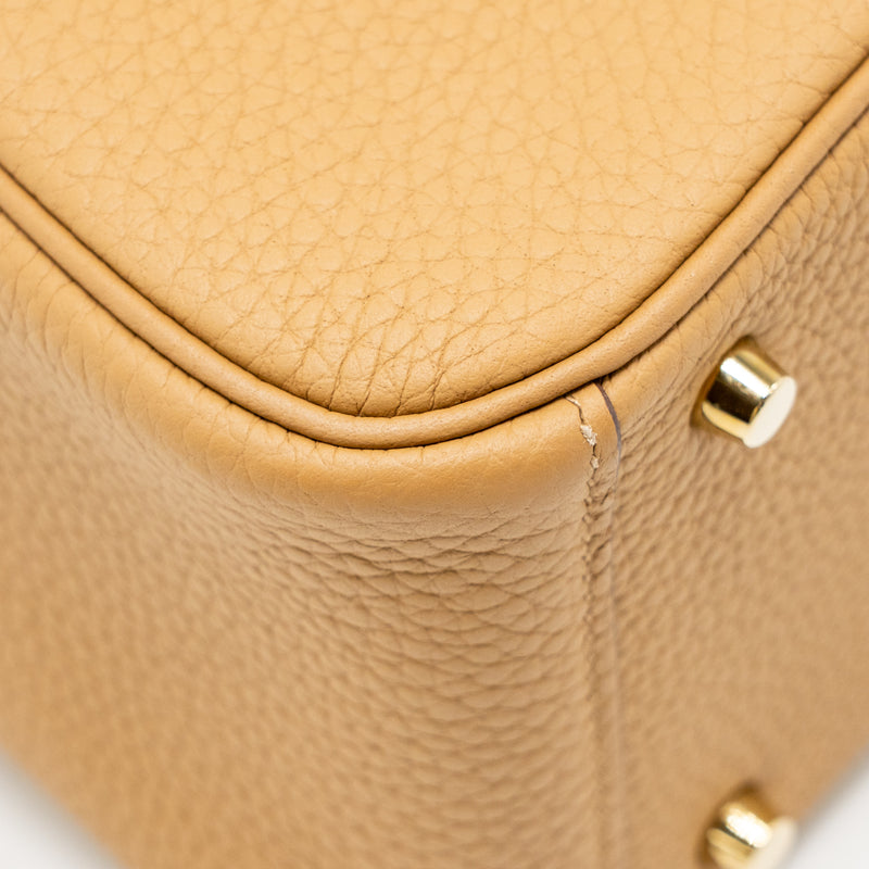Hermes Mini Lindy Clemence Biscuit GHW Stamp B with Rodeo and Twilly (Sell in A Set)
