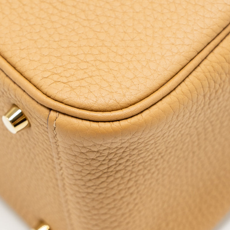 Hermes Mini Lindy Clemence Biscuit GHW Stamp B with Rodeo and Twilly (Sell in A Set)