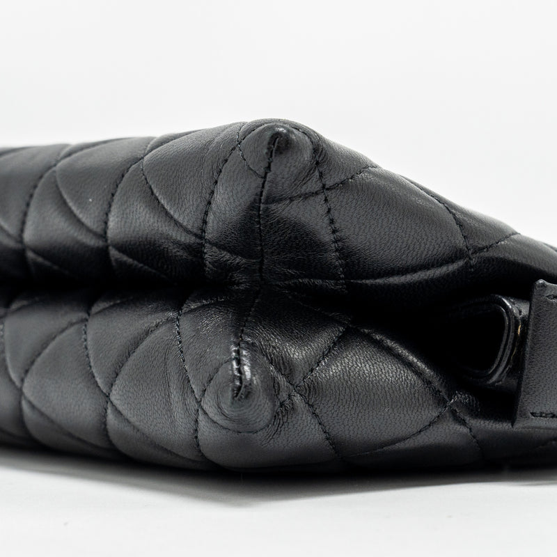 Chanel Coco Charms Quilted Pouch Bag Lambskin Black GHW