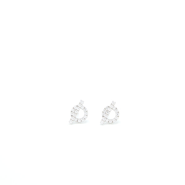 Hermes Finesse Earrings White Gold Diamonds