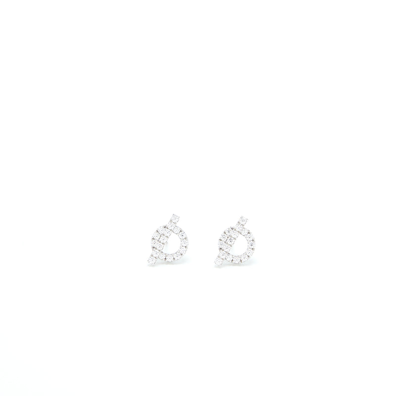 Hermes Finesse Earrings White Gold Diamonds