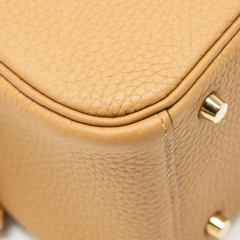 Hermes Mini Lindy Clemence Biscuit GHW Stamp B with Rodeo and Twilly (Sell in A Set)