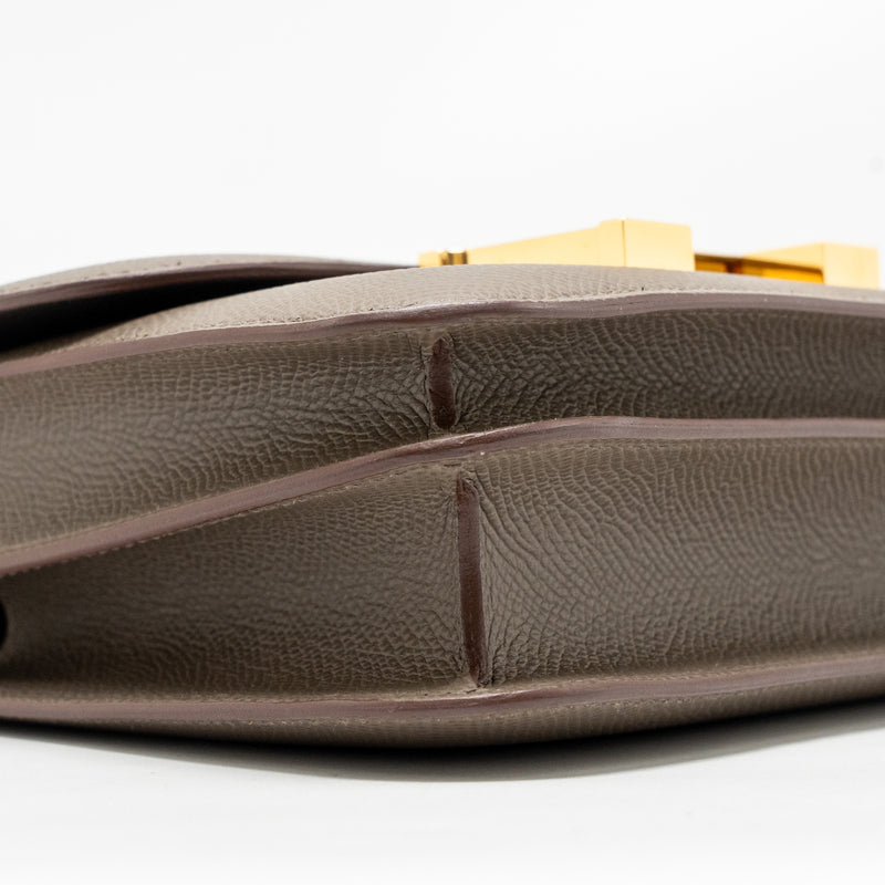 HERMES Mini Constance Epsom Gris Etain GHW Stamp Z