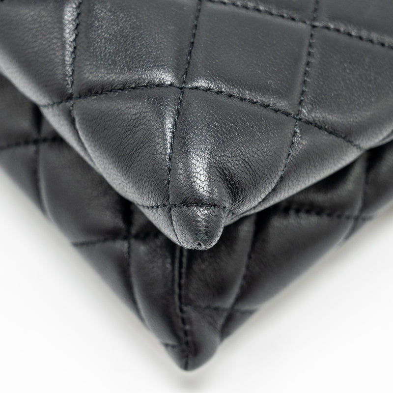 Chanel Coco Charms Quilted Pouch Bag Lambskin Black GHW