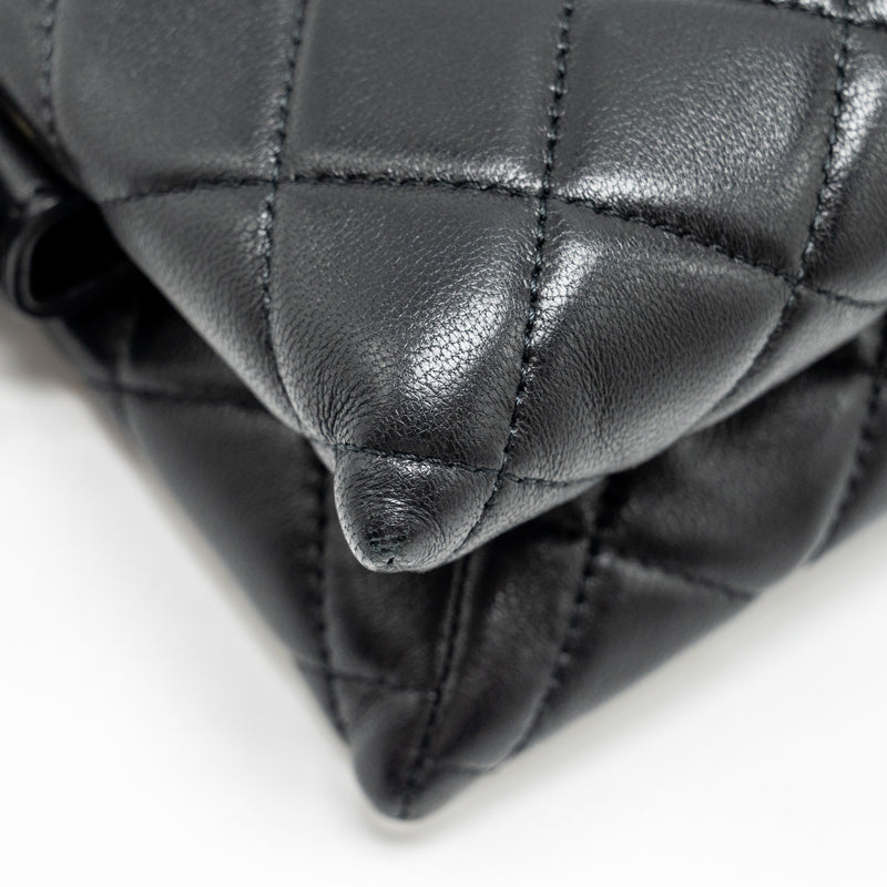 Chanel Coco Charms Quilted Pouch Bag Lambskin Black GHW