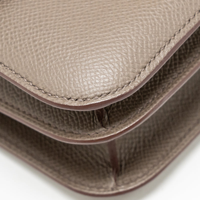 HERMES Mini Constance Epsom Gris Etain GHW Stamp Z