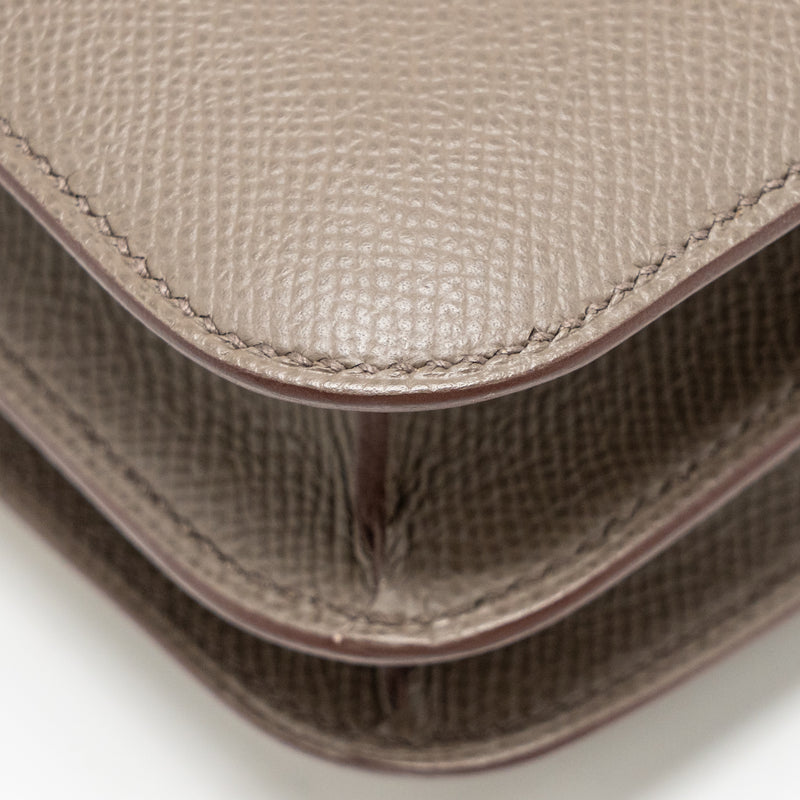 HERMES Mini Constance Epsom Gris Etain GHW Stamp Z