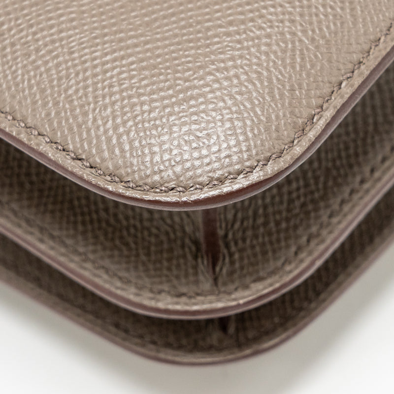 HERMES Mini Constance Epsom Gris Etain GHW Stamp Z