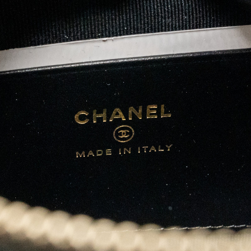 Chanel 25c detail cc logo quilted hobo bag caviar black LGHW (microchip)