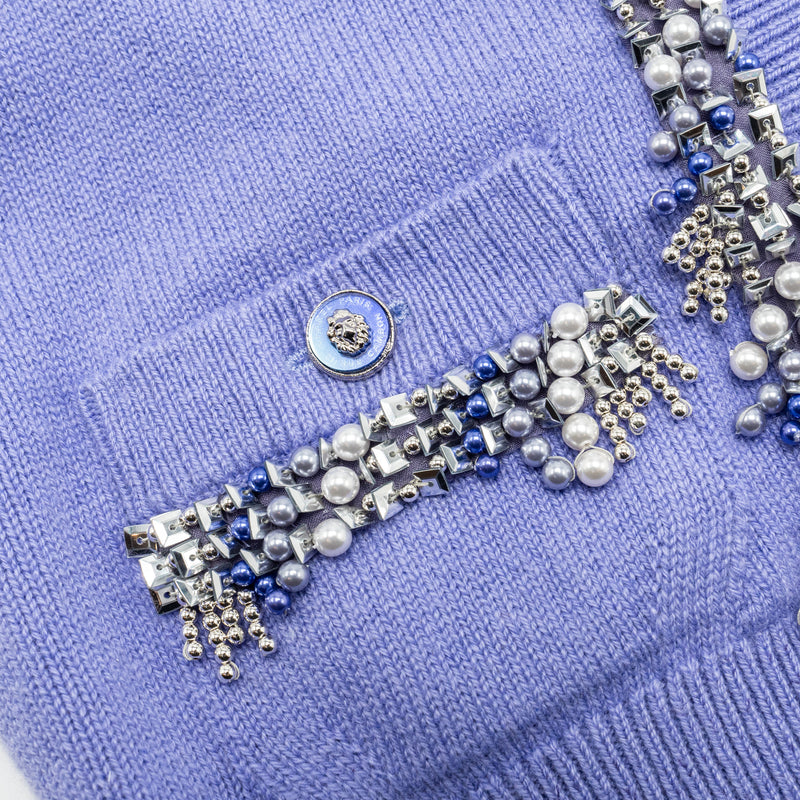 Chanel size 34 22P Cardigan cashmere Lilac