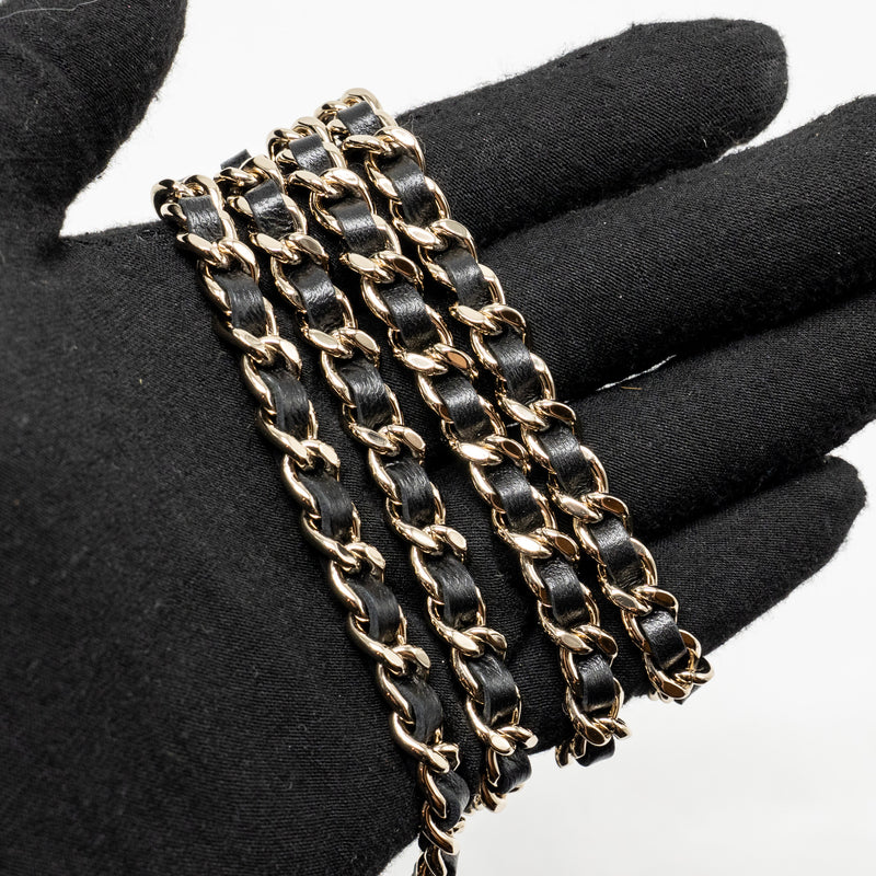 Chanel 25b CC top handle vanity with chain Lambskin black LGHW (microchip)