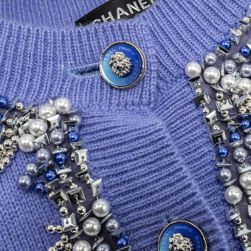 Chanel size 34 22P Cardigan cashmere Lilac