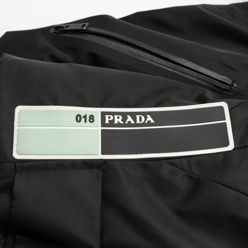 Prada Size 40S Windbreaker Crop Jacket Polyamide Black