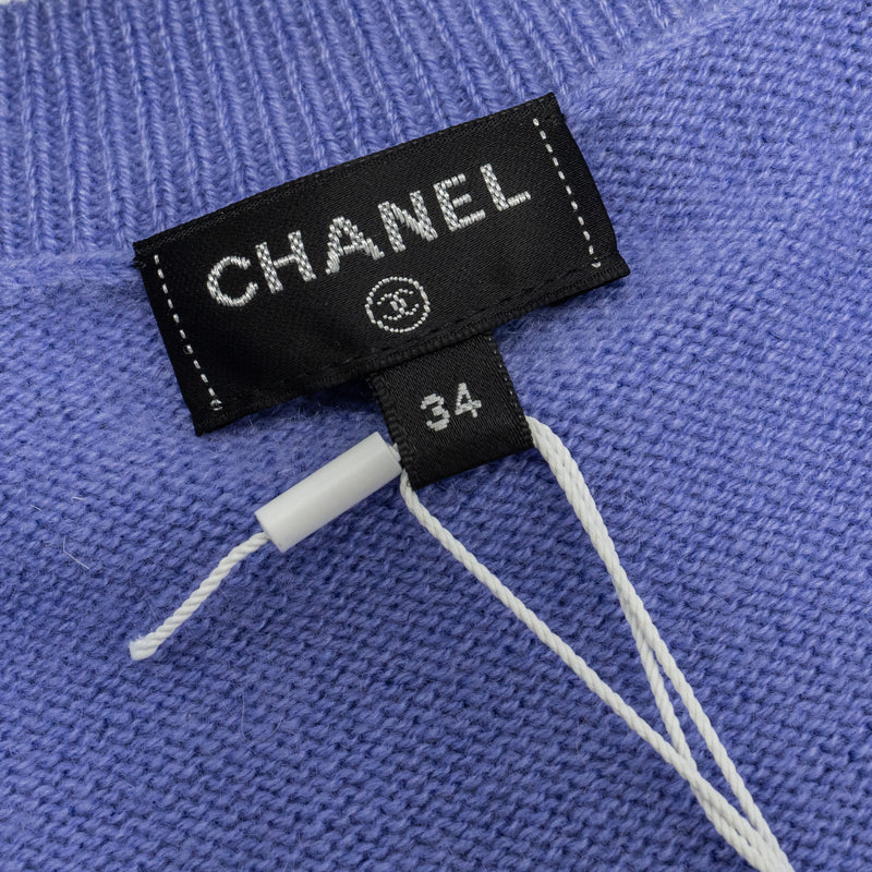Chanel size 34 22P Cardigan cashmere Lilac