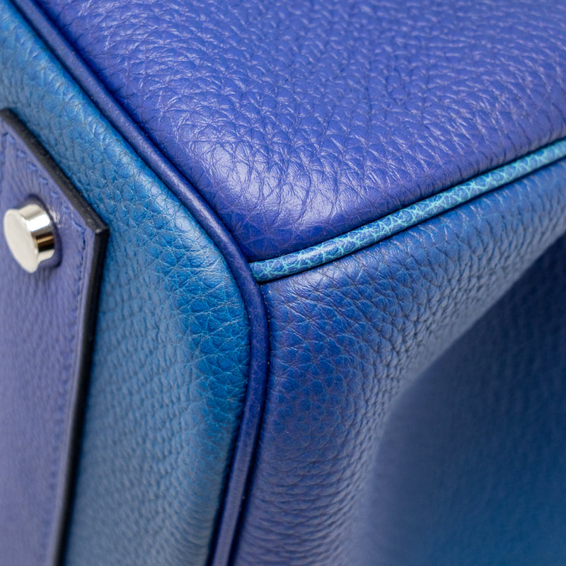 Hermes Hac Birkin 40 Cosmos Limited Edition Togo Blue Nuit / Violet Brushed SHW Stamp Y