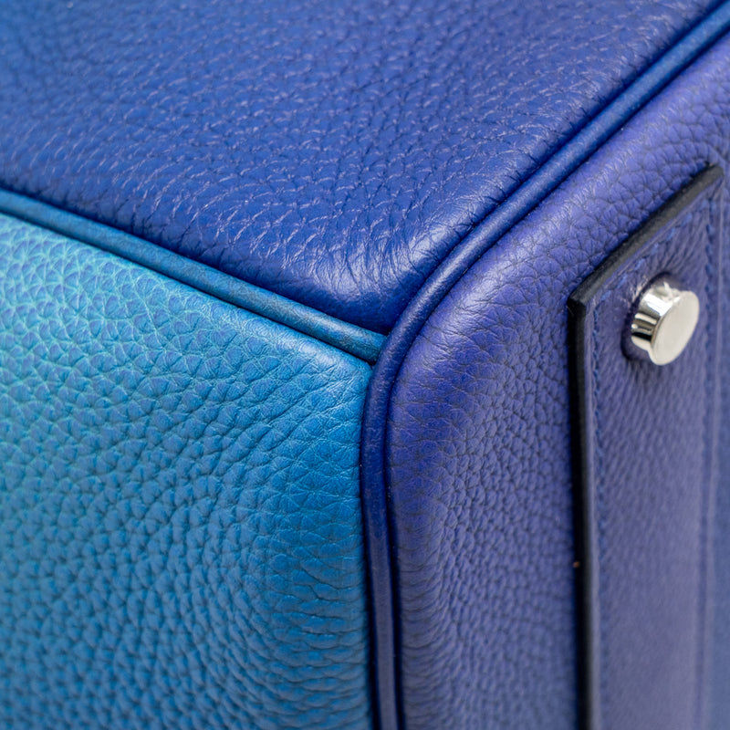 Hermes Hac Birkin 40 Cosmos Limited Edition Togo Blue Nuit / Violet Brushed SHW Stamp Y