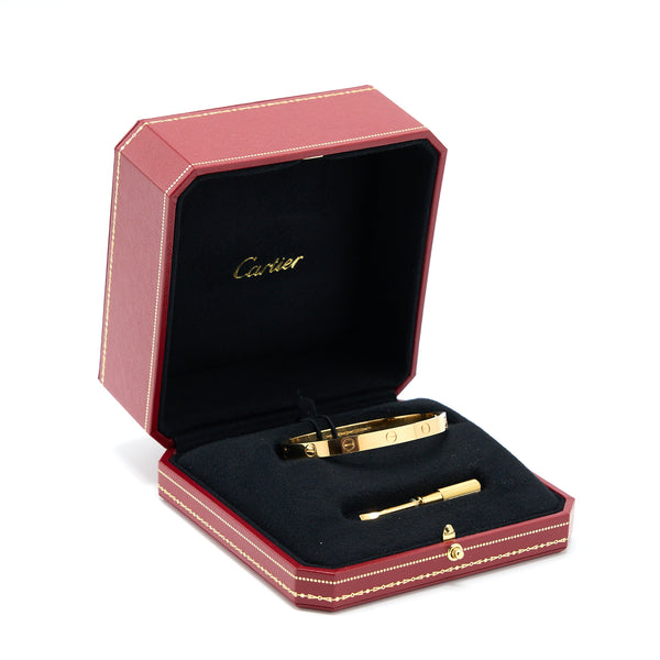 Cartier Size 18 Love Bracelet Yellow Gold