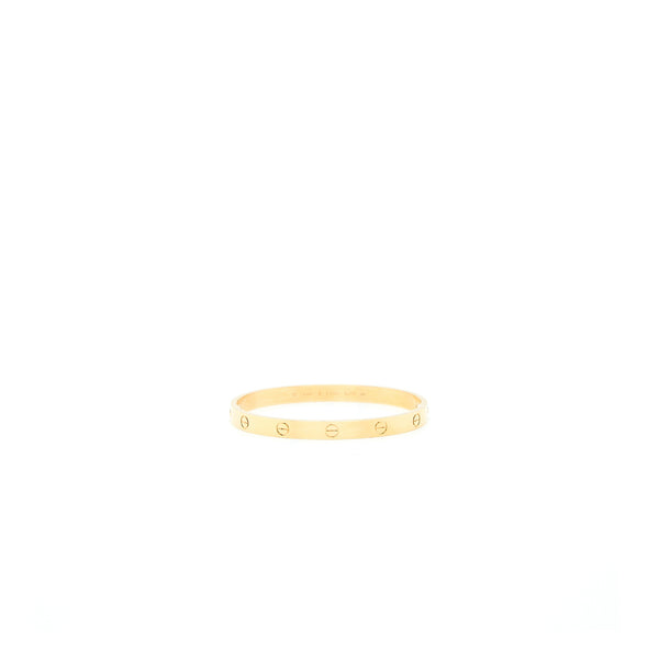 Cartier Size 18 Love Bracelet Yellow Gold