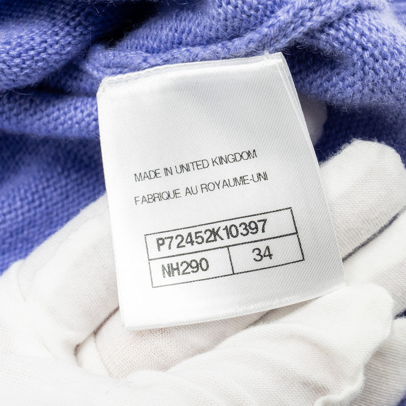 Chanel size 34 22P Cardigan cashmere Lilac
