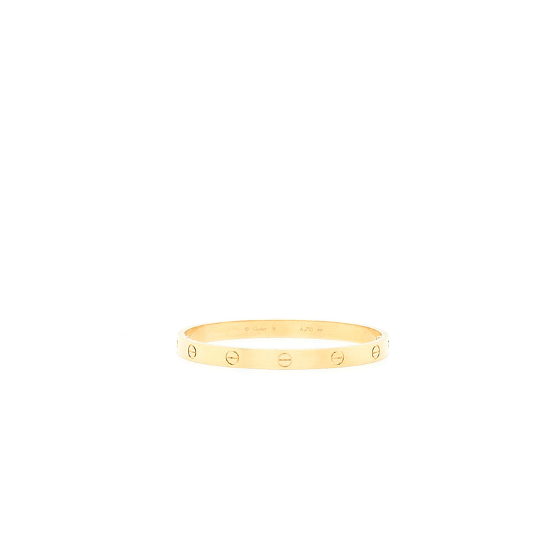 Cartier Size 18 Love Bracelet Yellow Gold