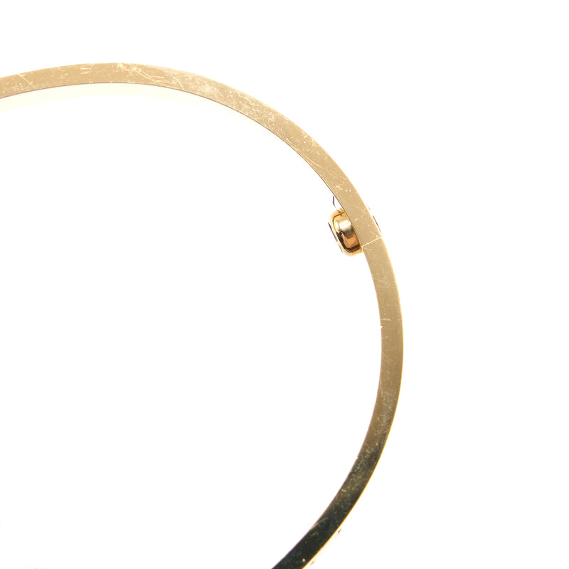 Cartier Size 18 Love Bracelet Yellow Gold