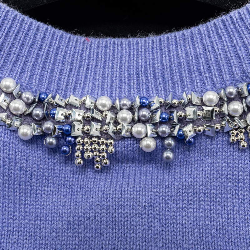 Chanel size 34 22P Cardigan cashmere Lilac