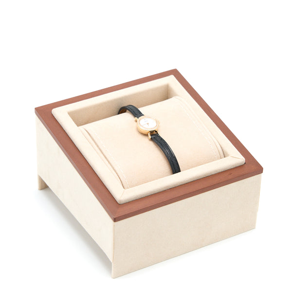 Hermes Faubourg Quartz Watch, Mini Model 15MM Yellow Gold Diamonds