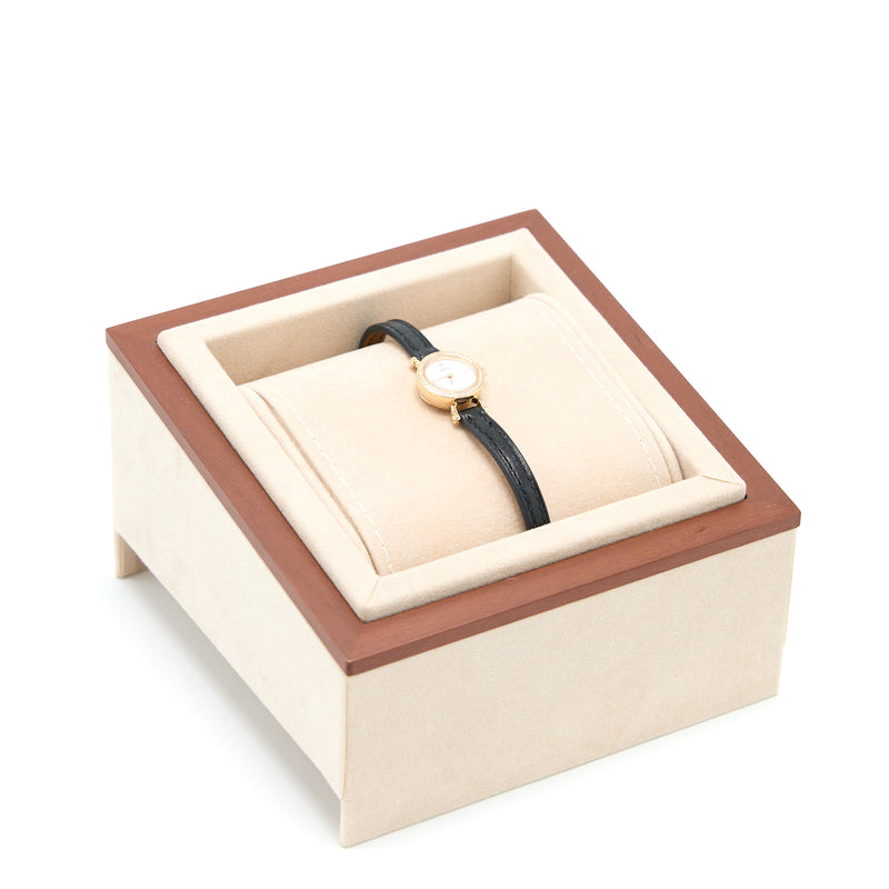 Hermes Faubourg Quartz Watch, Mini Model 15MM Yellow Gold Diamonds