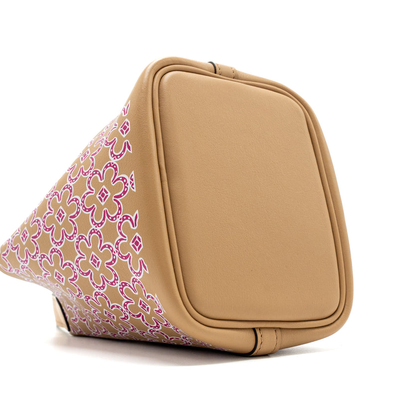 Hermes lucky daisy micro picotin swift chai/rose/blanc SHW stamp U