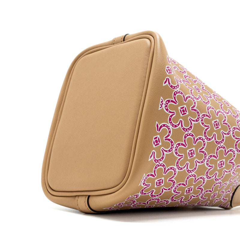 Hermes lucky daisy micro picotin swift chai/rose/blanc SHW stamp U
