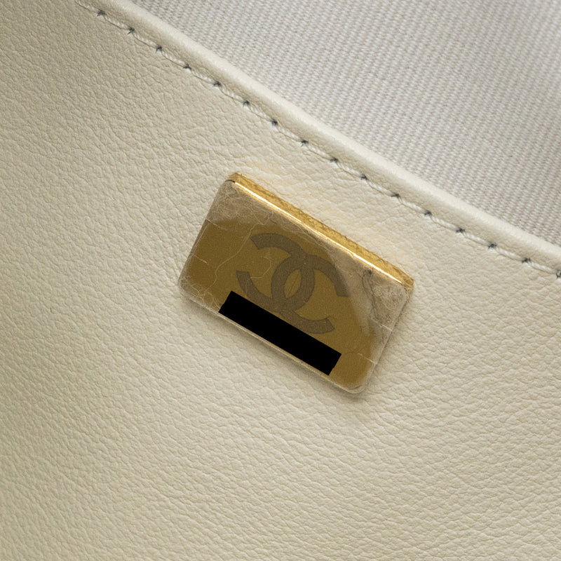 Chanel Small Camera Bag Calfskin White Multicolour Hardware(Microchip)