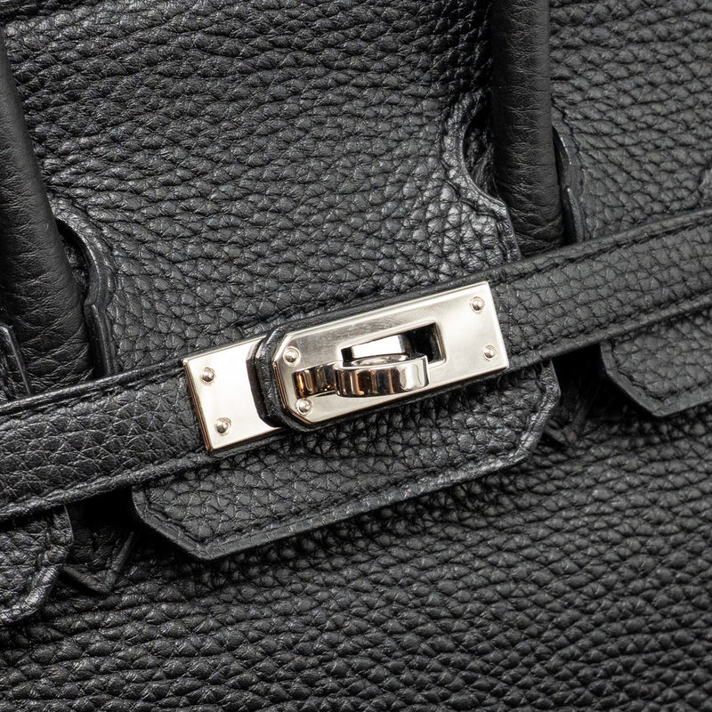Hermes Birkin 25 Togo Black SHW Stamp D
