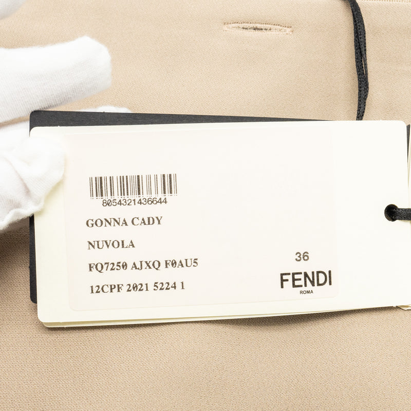 Fendi size 36 skirt silk beige