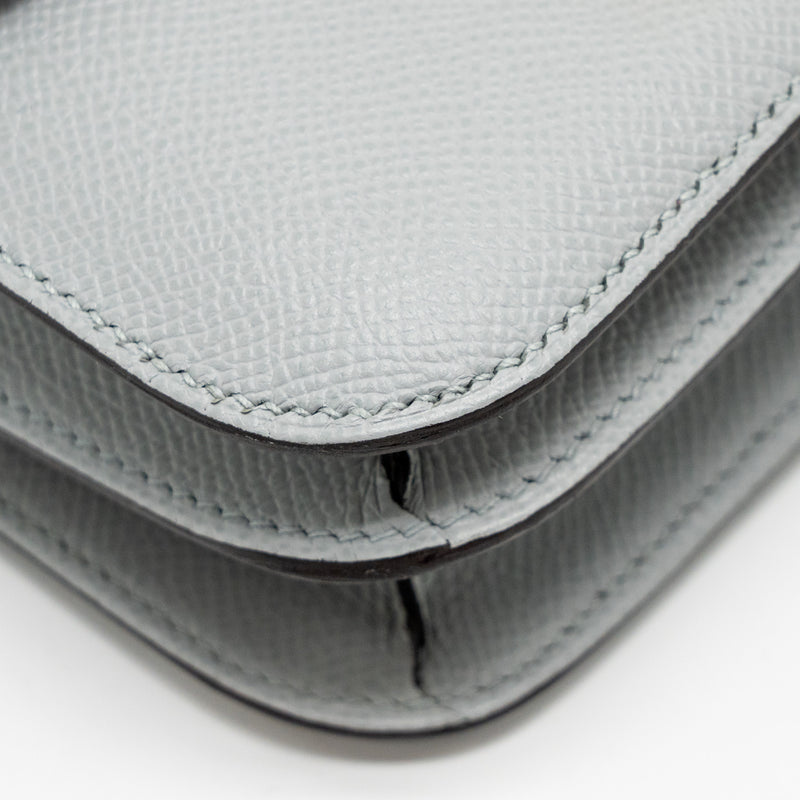 Hermes Mini Constance Epsom 8U Bleu Glacier GHW Stamp W