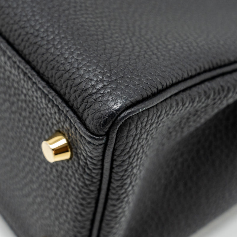 Hermes Kelly 32 Togo Black GHW Stamp C