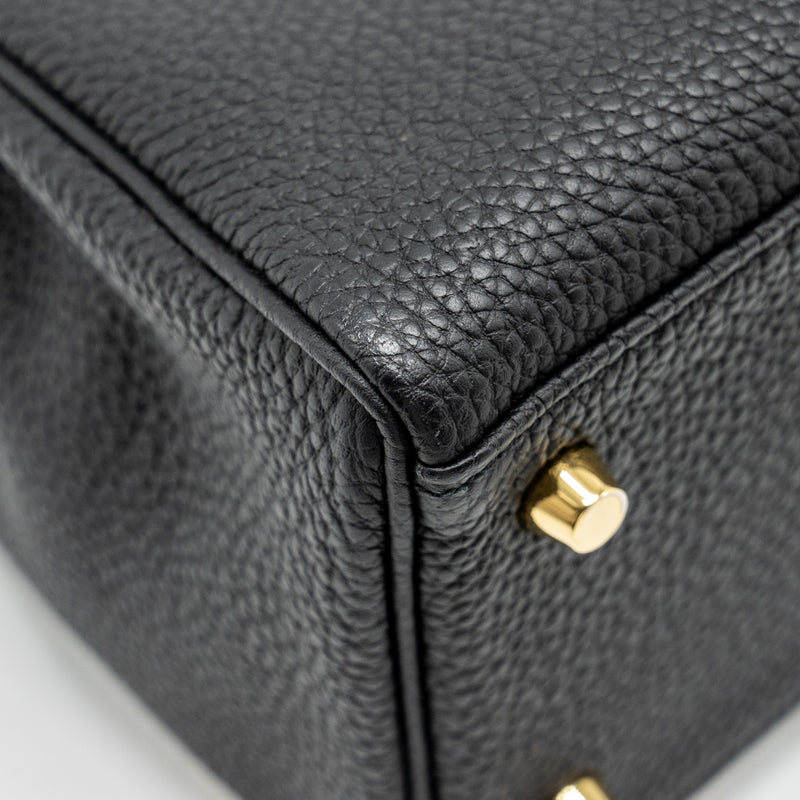 Hermes Kelly 32 Togo Black GHW Stamp C