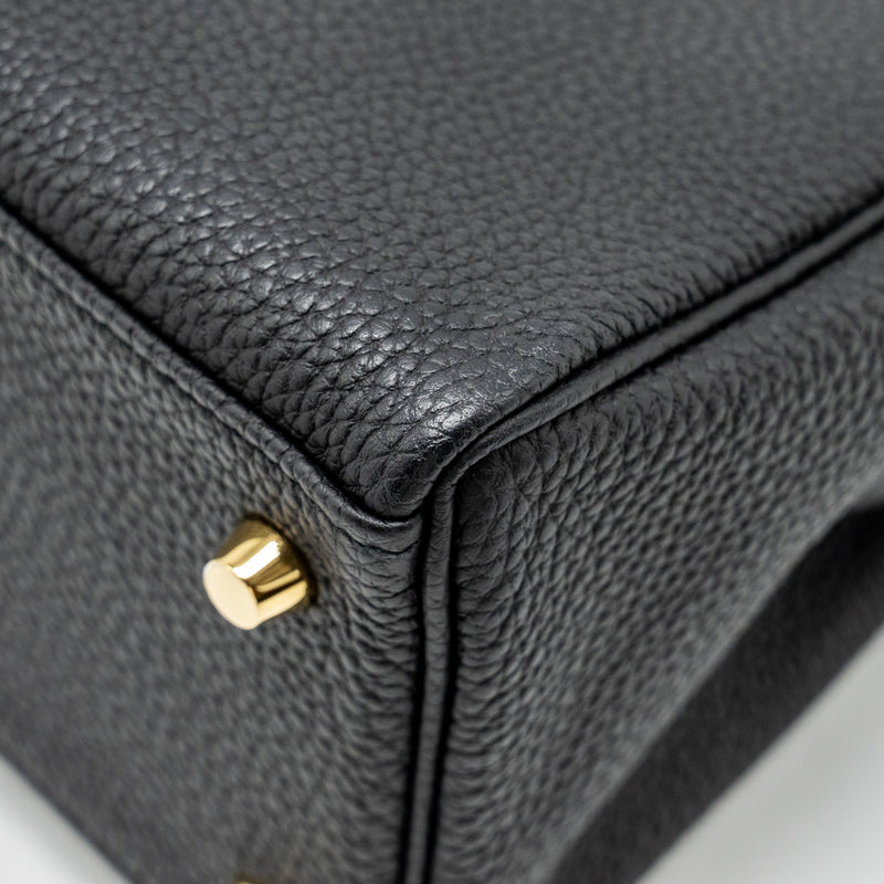 Hermes Kelly 32 Togo Black GHW Stamp C