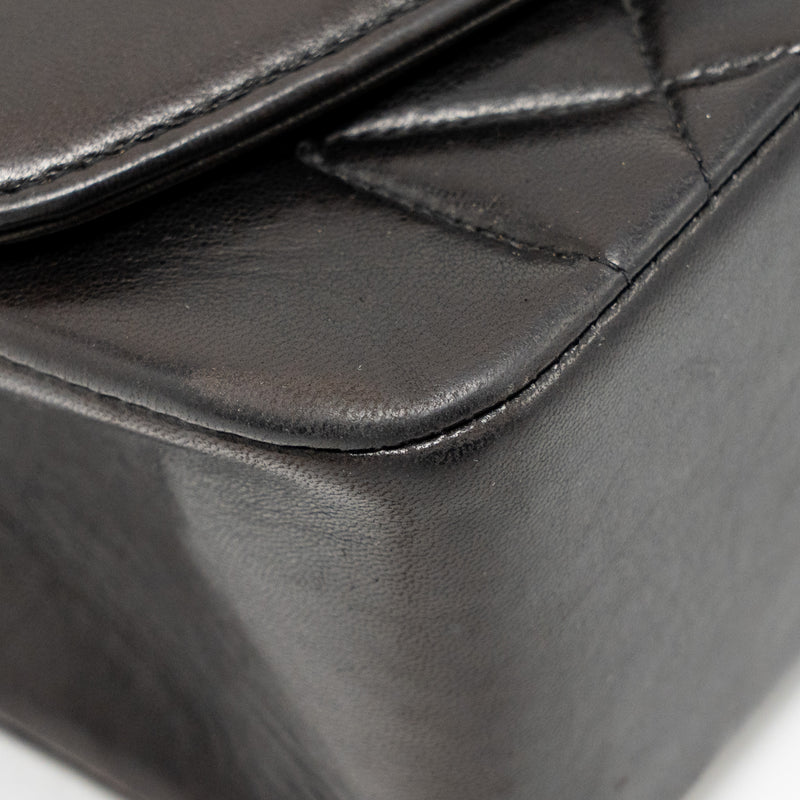 Chanel Vintage Small Diana Quilted Flap Bag Lambskin Black GHW
