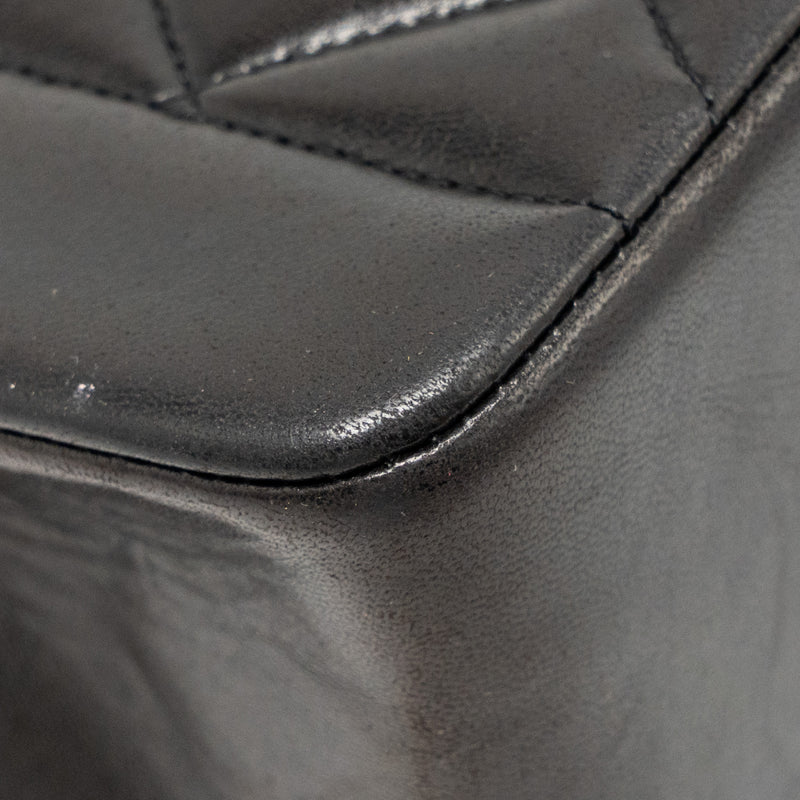 Chanel Vintage Small Diana Quilted Flap Bag Lambskin Black GHW