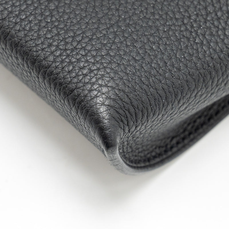 Hermes Videpoches Bag Togo Black With Multicolour Strap SHW Stamp B